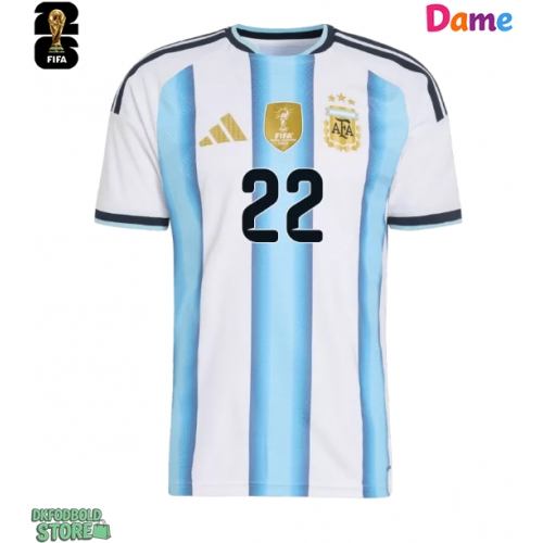 Argentina Lautaro Martinez #22 Replika Hjemmebanetrøje Dame VM 2026 Kortærmet